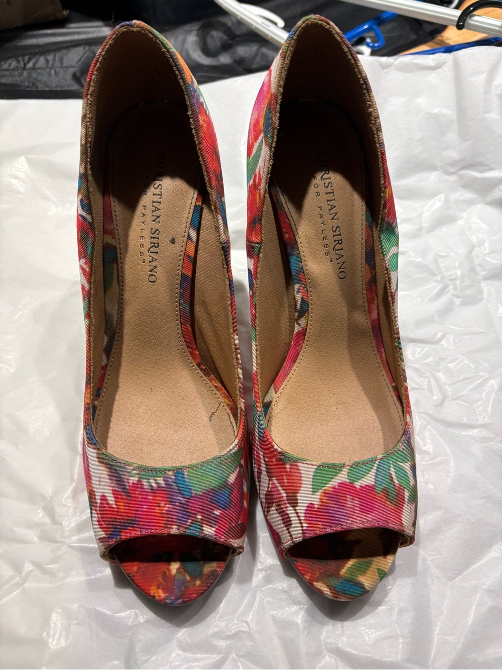 Christian Siriano Floral Peep-Toe Pumps